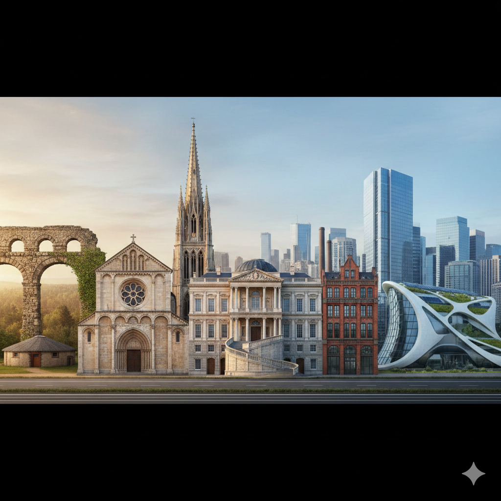 From Stone Shelters to Smart Cities: The Timeless Evolution of Architecture.